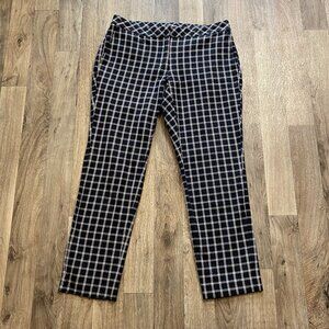 J. Jill Premium Bi-Stretch Black White Checkered Pants Size 4P